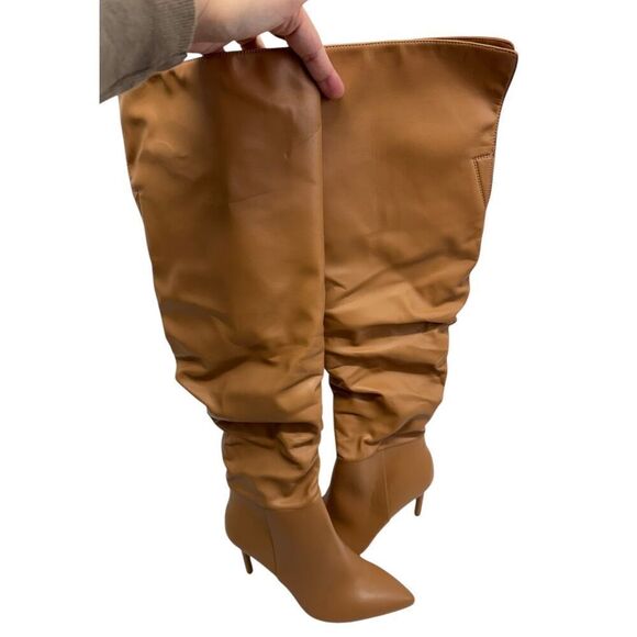 International Concepts INC Over The Knee Boots Size 6.5 Caramel Pointed Toe - Picture 4 of 12